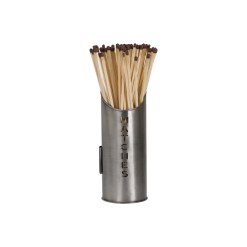 Pewter Finish Logs And Kindling Buckets & Matchstick Holder - image 4