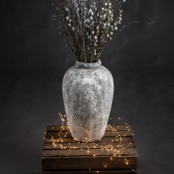 Aged Stone Tall Ceramic Vase - image 4