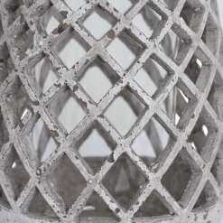 Large Conical Ceramic Lattice Hurricane Lantern - image 2