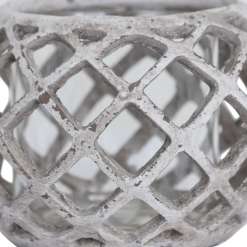 Large Round Ceramic Lattice Hurricane Lantern - image 2