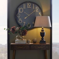 Soho Brass And Black Large Clock - image 4
