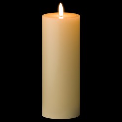 Luxe Collection Natural Glow 3 x 8 LED Cream Wax Candle - image 2