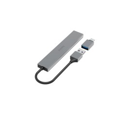 Hama 00200141 interface hub USB 3.2 Gen 1 (3.1 Gen 1) Type-A 5000 Mbit/s Grey - image 2