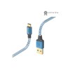 Hama Reflective USB cable USB 2.0 1.5 m USB A USB C Blue