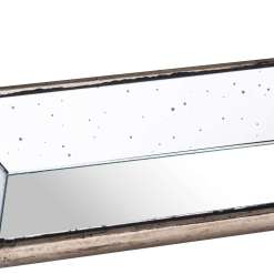 Astor Distressed Mirrored Display Tray With Wooden Detailing - image 2