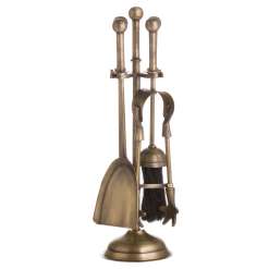 Ball Topped Companion Set In Antique Brass - image 2