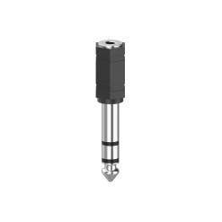 Hama 00205194 cable gender changer 3.5mm 6.3mm Black, Silver