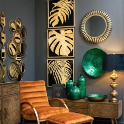 Square Decorative Hanging Collage Mirror In Gold - image 3