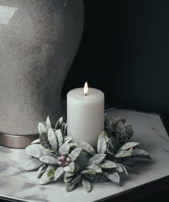 Luxe Collection Natural Glow 3x6 LED White Wax Candle