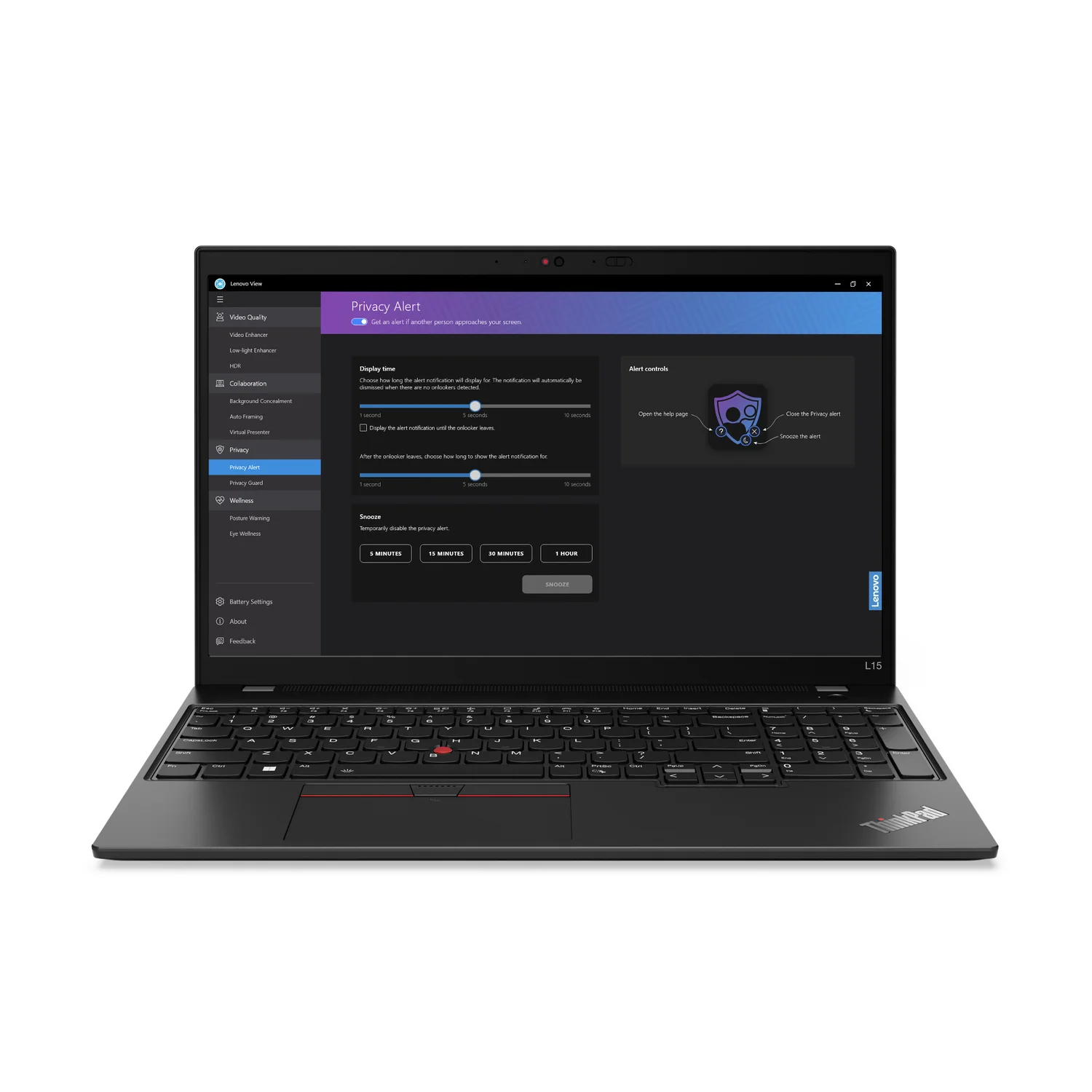 Lenovo ThinkPad L15 Gen 4 (Intel) Intel® Core™ i5 i5-1335U Laptop 39.6 cm (15.6") Full HD 16 GB DDR4-SDRAM 256 GB SSD Wi-Fi 6 (802.11ax) Windows 11 Pro UK English Black - image 7