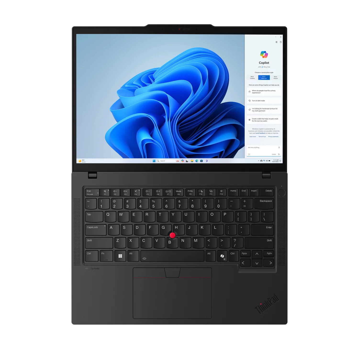 Lenovo ThinkPad T14 Gen 5 (AMD) AMD Ryzen™ 7 PRO 8840U Laptop 35.6 cm (14") WUXGA 16 GB DDR5-SDRAM 512 GB SSD Wi-Fi 6E (802.11ax) Windows 11 Pro English Black - image 10
