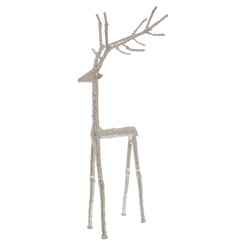 Large Silver Standing Stag Ornament
