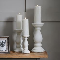 Matt White Ceramic Candle Holder - image 4