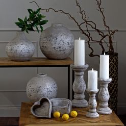 Small Stone Ceramic Candle Holder - image 3