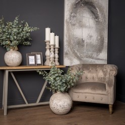 Large Stone Ceramic Candle Holder - image 4