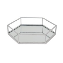 Silver Hexagon Set Of Two Trays - image 2