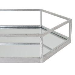 Silver Hexagon Set Of Two Trays - image 3