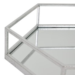 Silver Hexagon Set Of Two Trays - image 4