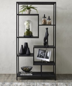 Large Black Multi Shelf Unit