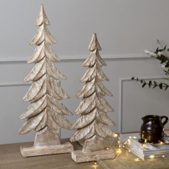 Carved Wood Large Christmas Tree - image 4