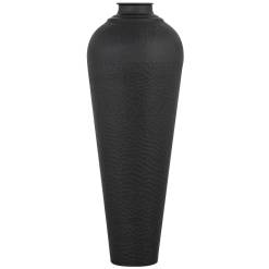 Matt Black Medium Hammered Vase With Lid - image 3