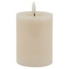 Luxe Collection Melt Effect 3x4 Taupe LED Wax Candle