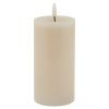 Luxe Collection Melt Effect 3x6 Taupe LED Wax Candle