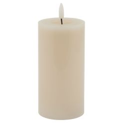 Luxe Collection Melt Effect 3x6 Taupe LED Wax Candle