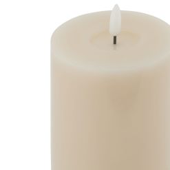 Luxe Collection Melt Effect 3.5x9 Taupe LED Wax Candle - image 2