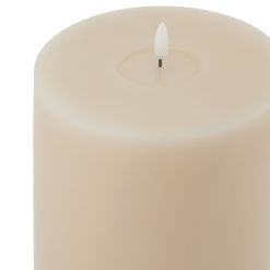 Luxe Collection Melt Effect 6x12 Taupe LED Wax Candle - image 2