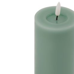 Luxe Collection Melt Effect 3x6 Sage LED Wax Candle - image 2