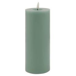 Luxe Collection Melt Effect 3.5x9 Sage LED Wax Candle