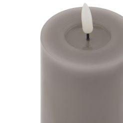 Luxe Collection Melt Effect 3x4 Grey LED Wax Candle - image 2