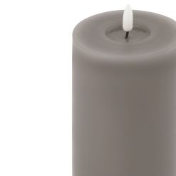 Luxe Collection Melt Effect 3.5x9 Grey LED Wax Candle - image 2
