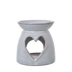 White Ceramic Heart Cut-Out Wax Melt Tealight Holder - image 2