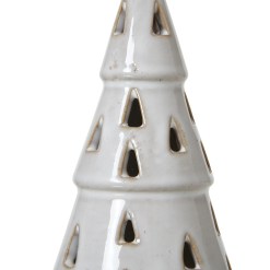 Small White Ceramic Cut-Out Tree With LED Lights - image 2
