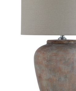 Siena Brown Table Lamp With Linen Shade