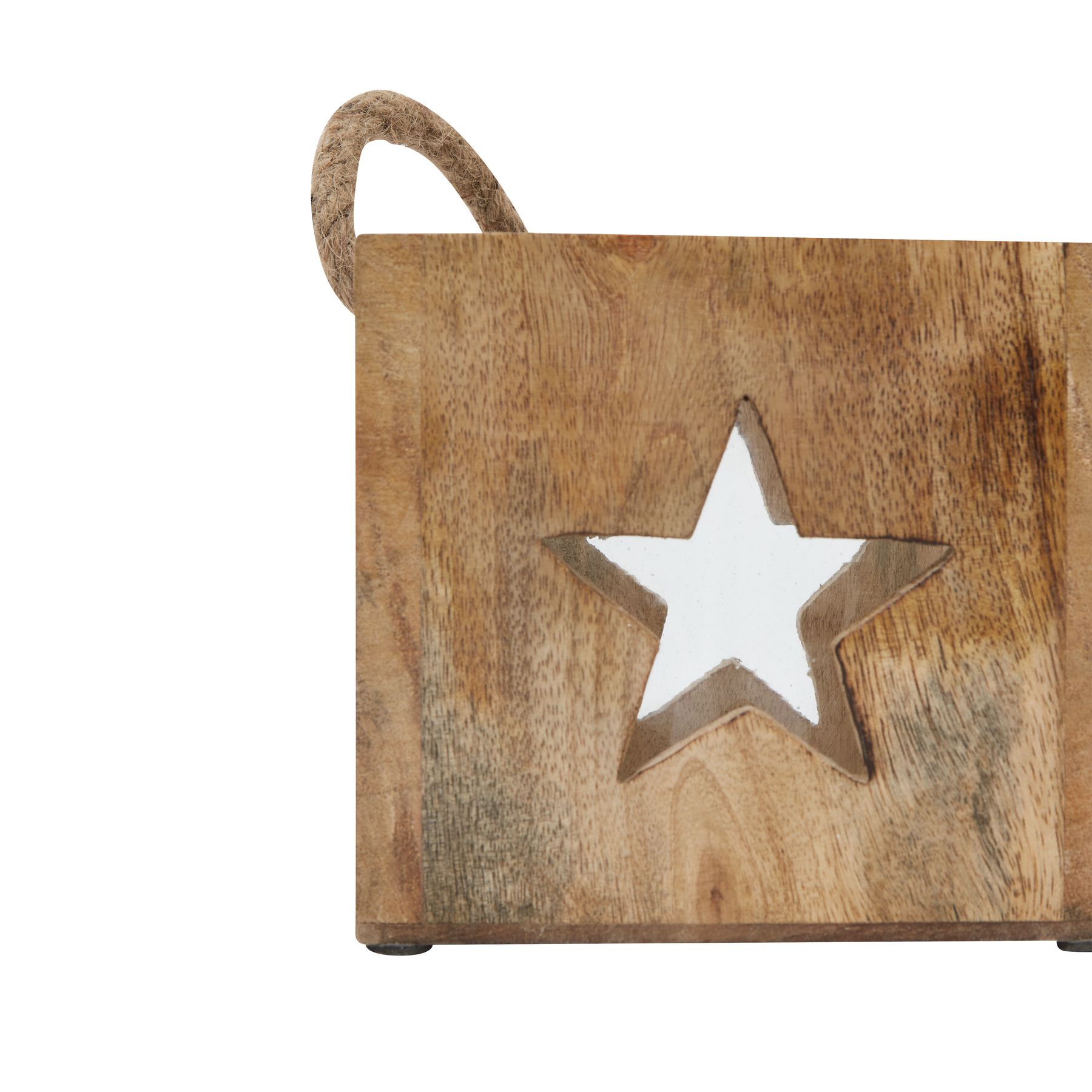 Natural Wooden Star Tealight Candle Holder - image 3