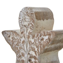 White Wash Collection Patterned Angel Decoration - image 2
