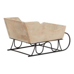 White Wash Collection Wooden Decorative Sleigh - image 2
