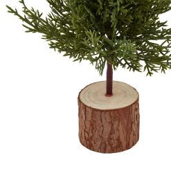 Small Green Fir Tree In Wood Log - image 3