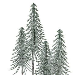 Medium Snowy Spindle Tree Quad In Wood Log - image 2