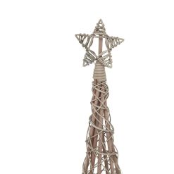 Large LED Wicker Christmas Tree With Star - image 2