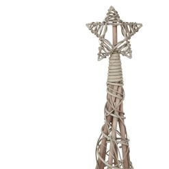 LED Wicker Christmas Tree With Star - image 2