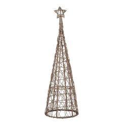LED Wicker Christmas Tree With Star - image 4