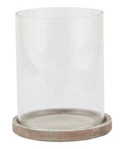 Siena Brown Large Hurricane Lantern