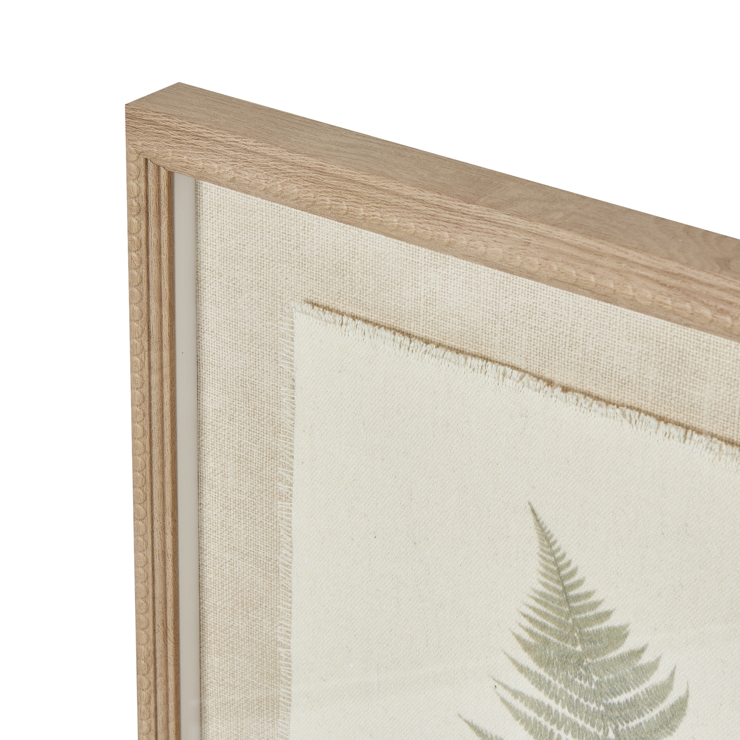 Bracken Art On Texture-Torn Paper With Beaded Frame - image 4