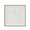 Solli White Feathers Art Mounted In Beaded Frame