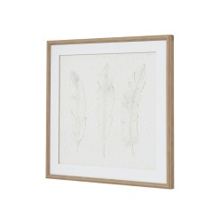 Solli White Feathers Art Mounted In Beaded Frame - image 2