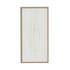 Large Quill White Feather Art Mounted In Beaded Frame
